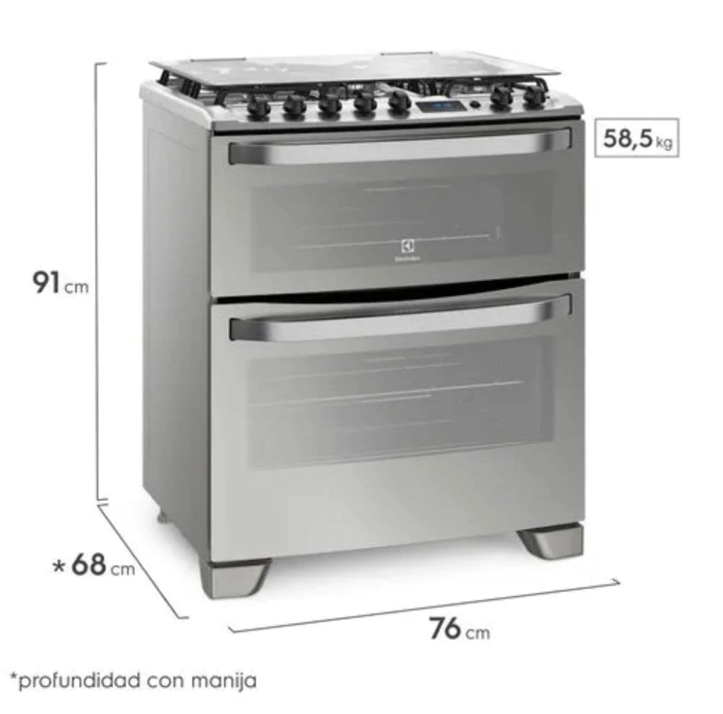 Cocina Electrolux Doble Horno - Acero Inoxidable
