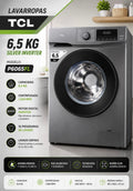 Lavarropas TCL 6,5 KG Silver Inverter (P6065FL)