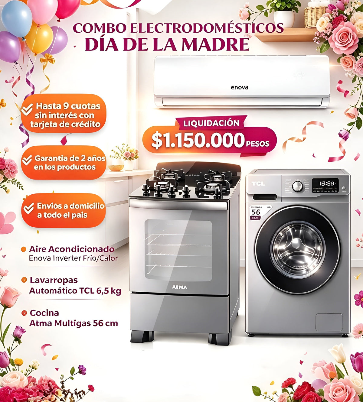 Combo Electrodomésticos Día de la Madre