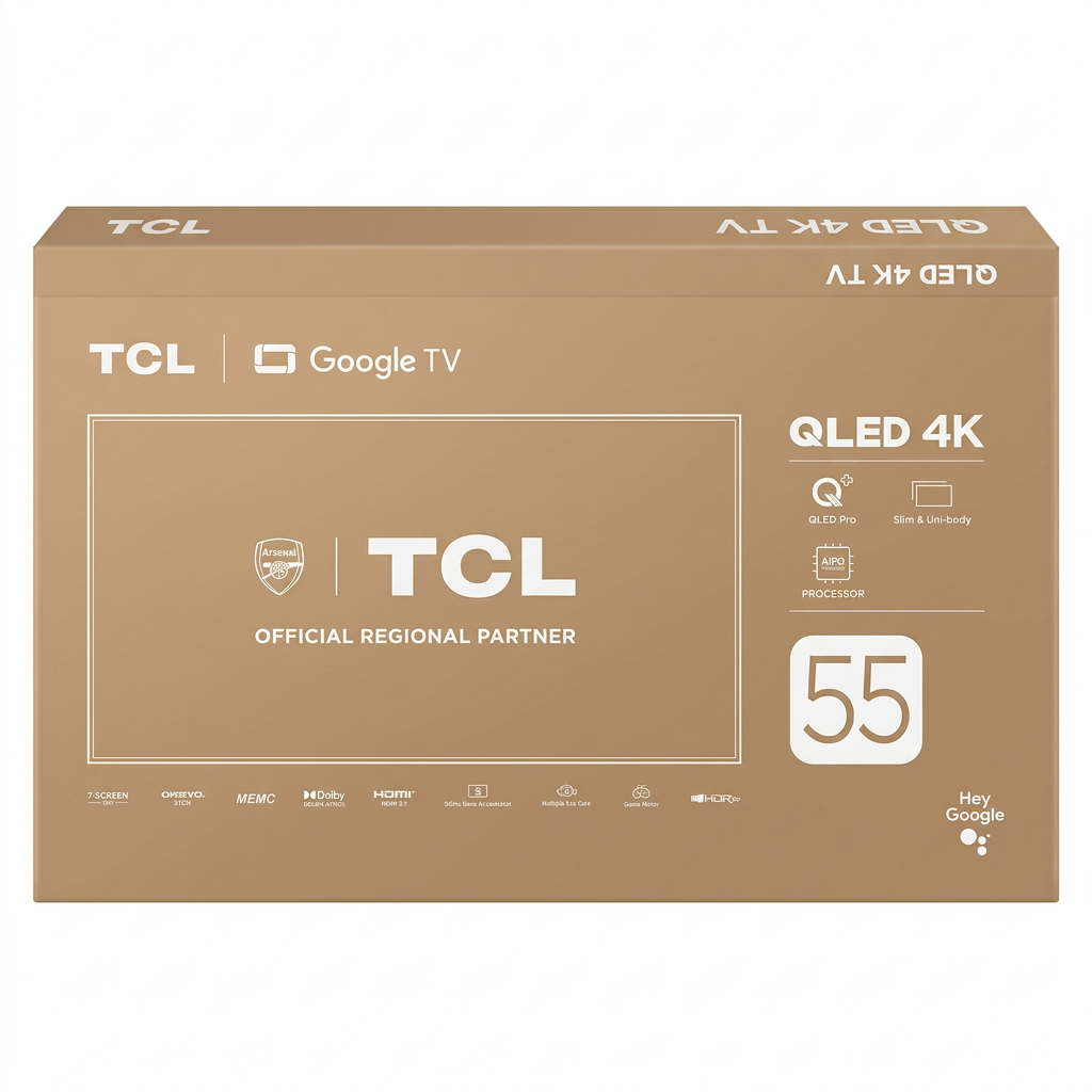Smart TV TCL 55" QLED 4K Google TV